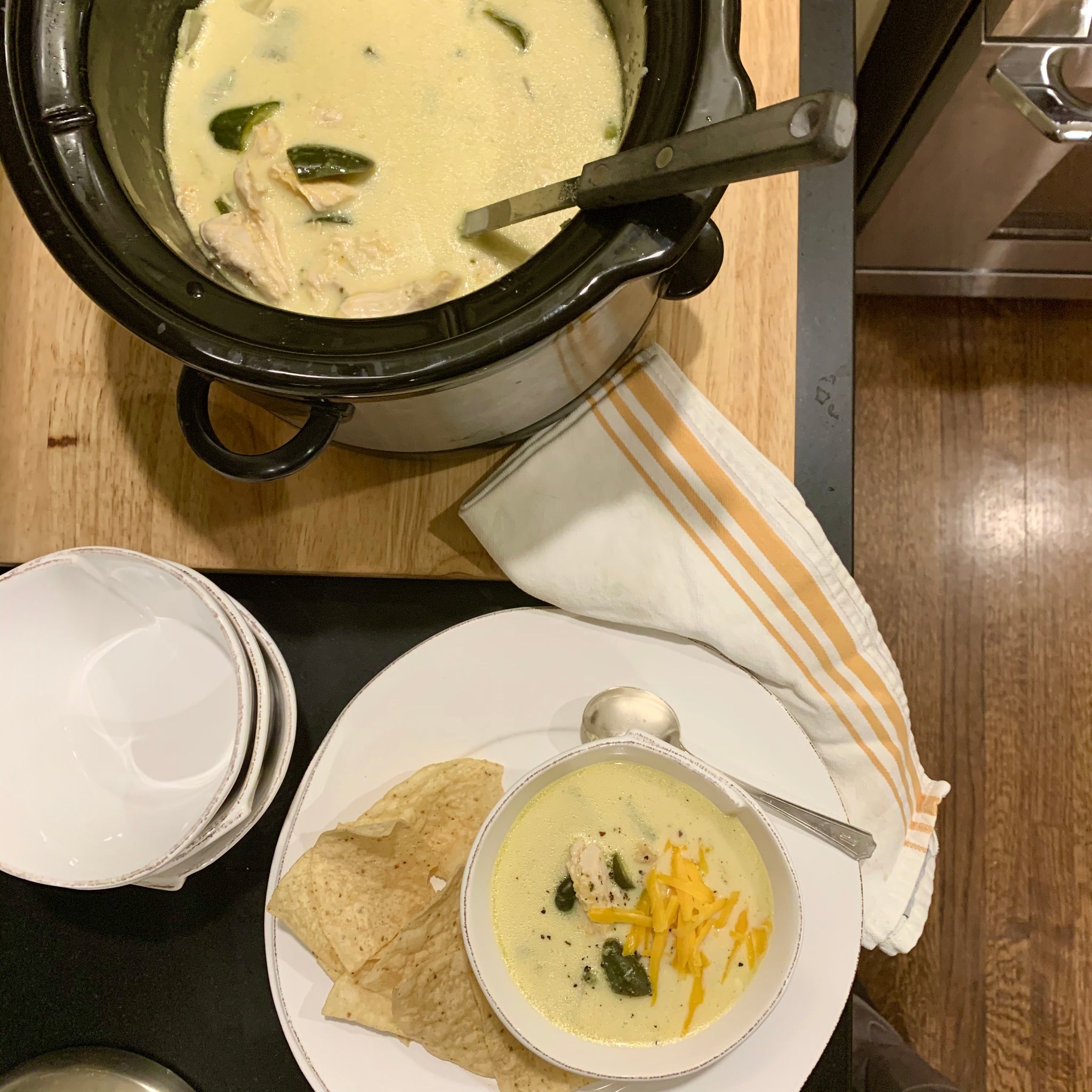 Lightened Up: Slow Cooker Creamy Chicken Relleno Soup